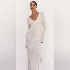 DISSH Reign stone long sleeve knit midi dress